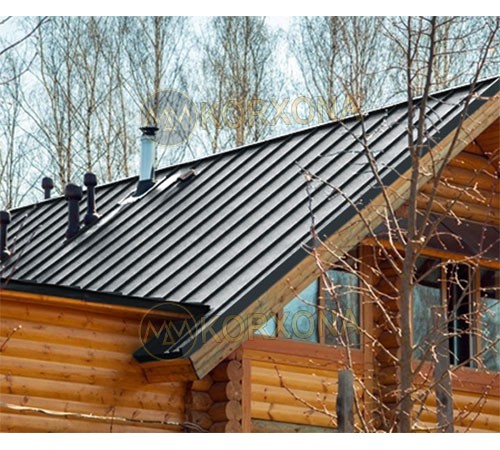 Кликфальц Line 0,5 Velur RAL7016 антрацитово-серый с пленкой на замках