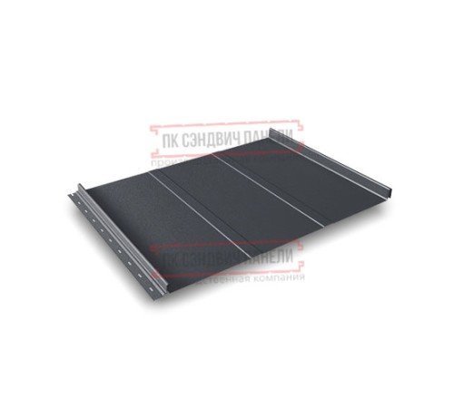 Кликфальц Line 0,5 Quarzit RAL7024 мокрый асфальт с пленкой на замках