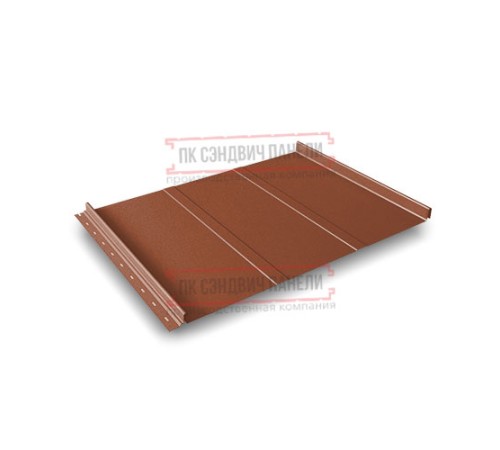 Кликфальц Line 0,45 Drap RAL8004 терракота с пленкой на замках