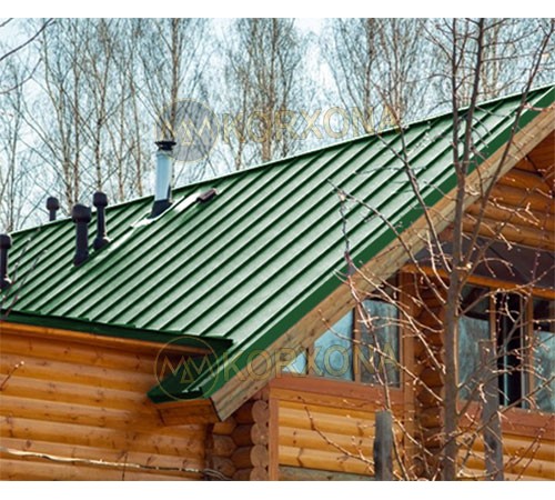 Кликфальц Line 0,45 Полиэстер RAL6002 лиственно-зеленый с пленкой на замках