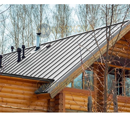 Кликфальц Line 0,45 Drap RAL7004 сигнальный серый с пленкой на замках