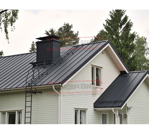 Кликфальц GL 0,5 GreenCoat Pural BT RR23 темно-серый (RAL7024 мокрый асфальт) с пленкой на замках