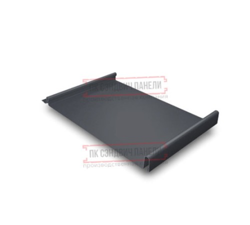 Кликфальц GL 0,5 Quarzit lite RAL7024 мокрый асфальт с пленкой на замках