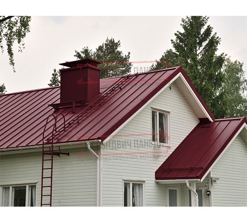 Кликфальц 0,5 Satin Мatt RAL3005 красное вино с пленкой на замках