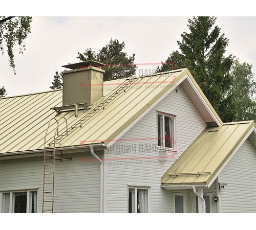 Кликфальц 0,45 Полиэстер RAL1014 слоновая кость с пленкой на замках