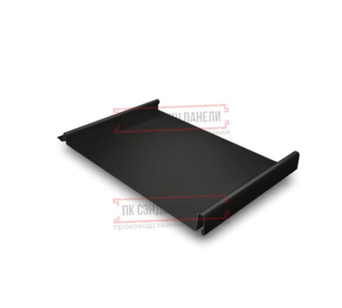 Кликфальц 0,5 Satin RAL9005 черный с пленкой на замках