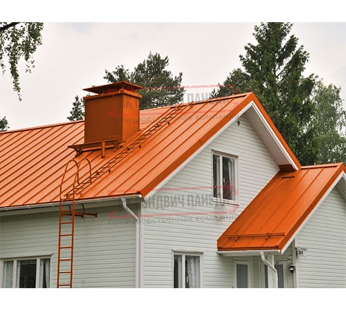 Кликфальц 0,45 Полиэстер RAL2004 оранжевый с пленкой на замках