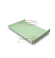 Кликфальц 0,45 Полиэстер RAL6019 бело-зеленый с пленкой на замках