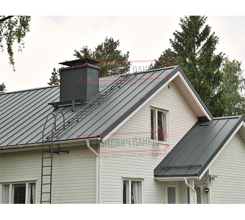 Кликфальц 0,45 Полиэстер RAL7005 мышино-серый с пленкой на замках