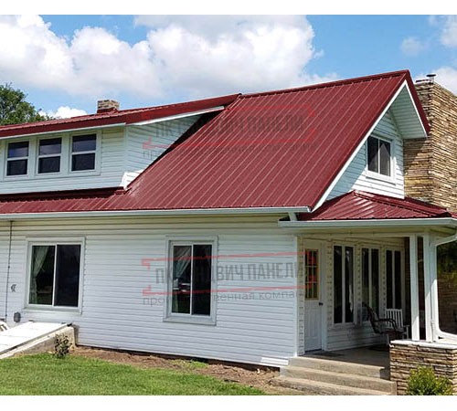 Кликфальц mini 0,5 Satin RAL3011 коричнево-красный с пленкой на замках