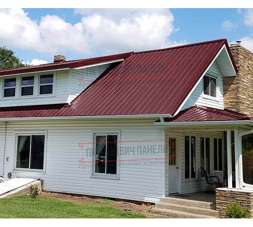 Кликфальц mini 0,5 Atlas RAL3005 красное вино с пленкой на замках