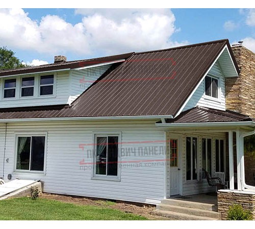 Кликфальц mini 0,45 Полиэстер RAL8017 шоколад с пленкой на замках