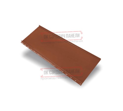 Кликфальц mini 0,5 Satin Мatt RAL8004 терракота с пленкой на замках