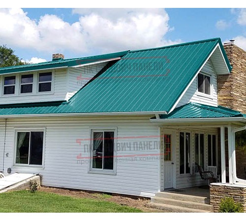 Кликфальц mini 0,45 Полиэстер RAL5021 водная синь с пленкой на замках