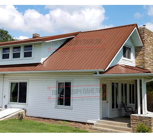 Кликфальц mini 0,5 Atlas RAL8004 терракота с пленкой на замках