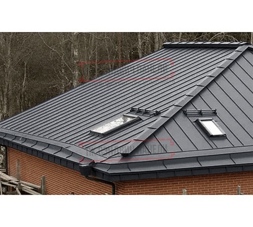 Кликфальц Pro 0,45 Drap RAL7024 мокрый асфальт с пленкой на замках