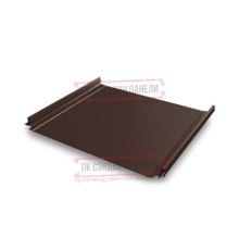 Кликфальц Pro 0,5 Satin RAL8017 шоколад с пленкой на замках