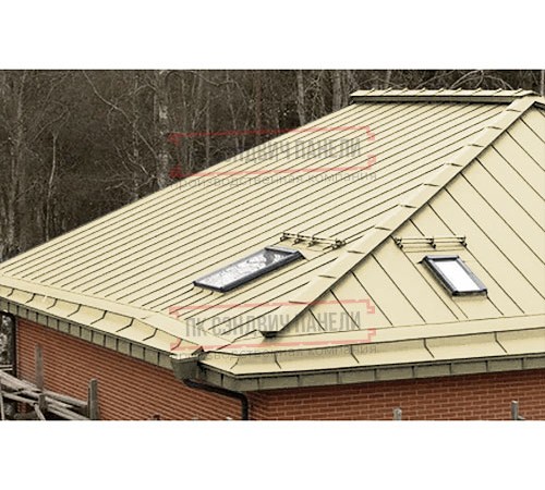 Кликфальц Pro 0,45 Полиэстер RAL1014 слоновая кость с пленкой на замках