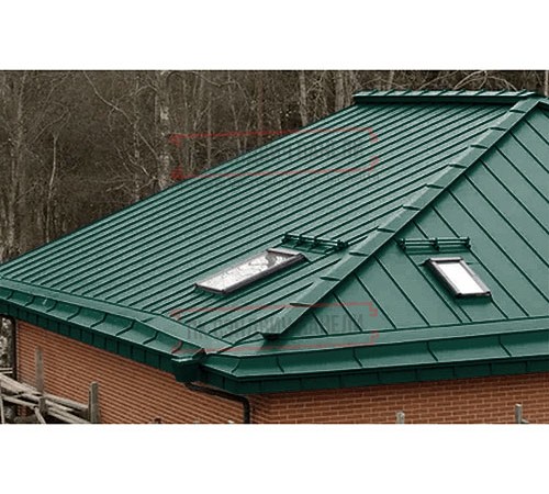 Кликфальц Pro 0,5 Velur RAL6005 зеленый мох с пленкой на замках