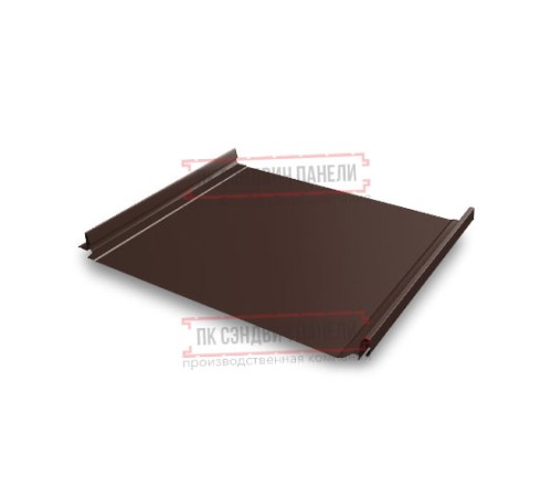 Кликфальц Pro 0,45 Drap ST RAL8017 шоколад с пленкой на замках