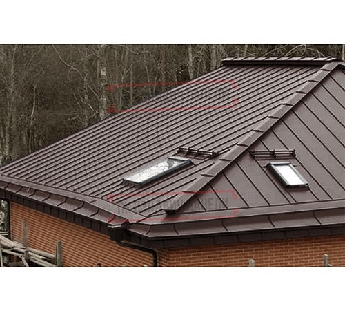 Кликфальц Pro 0,45 Drap ST RAL8017 шоколад с пленкой на замках