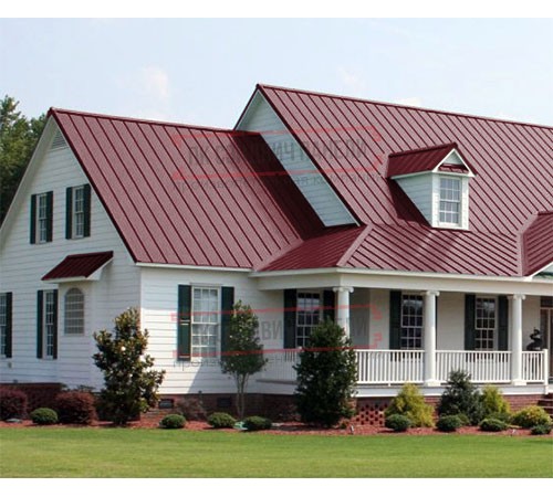 Кликфальц Pro Line 0,7 Полиэстер RAL3005 красное вино с пленкой на замках