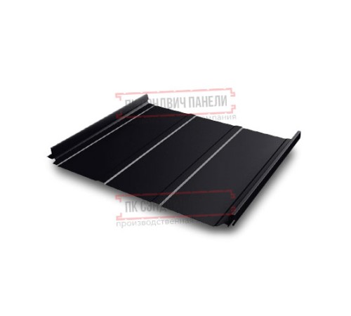 Кликфальц Pro Line 0,5 Quarzit lite RAL9005 черный с пленкой на замках