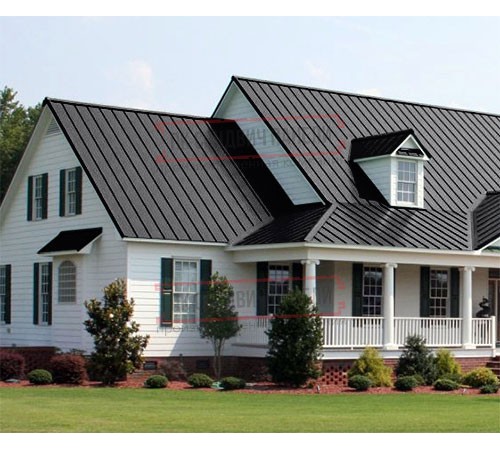 Кликфальц Pro Line 0,5 Quarzit lite RAL9005 черный с пленкой на замках