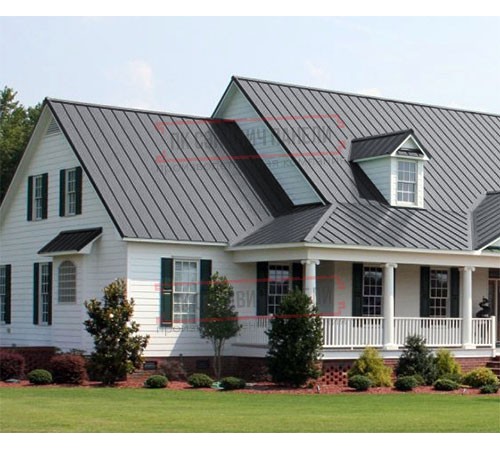 Кликфальц Pro Line 0,5 Quarzit lite RAL7024 мокрый асфальт с пленкой на замках