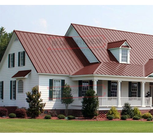 Кликфальц Pro Line 0,5 Velur20 RAL3009 оксидно-красный с пленкой на замках