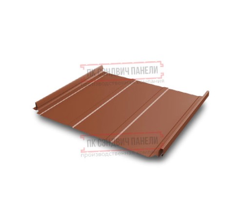 Кликфальц Pro Line 0,45 Drap RAL8004 терракота с пленкой на замках