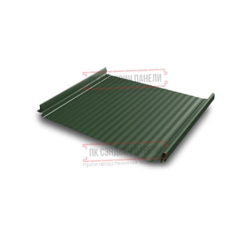 Кликфальц Pro Gofr 0,5 Velur RAL6020 хромовая зелень с пленкой на замках