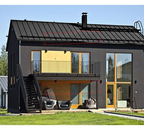 Кликфальц Pro Gofr 0,5 PurPro Matt 275 RAL9005 черный с пленкой на замках