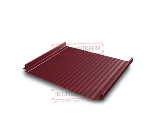 Кликфальц Pro Gofr 0,5 Atlas RAL3005 красное вино с пленкой на замках