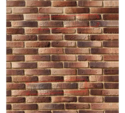 Рядовая плитка линия "Светлые холмы" Йорк Брик 338-40 c расшивкой 1 см