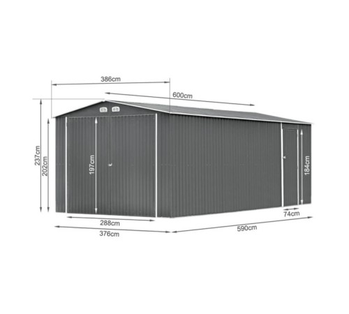 Бытовой модуль «Garage metal» 6,02х3,86 м