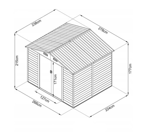 Бытовой модуль «Grey metal» 2,38х3,01 м