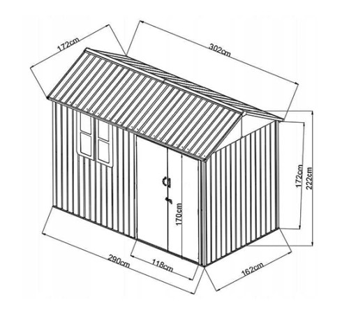Бытовой модуль «Nordic metal» 1,72х2,48 м
