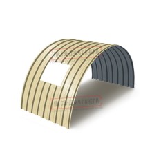 Продольно гнутый профнастил для укрытий конвейеров МП20ПГ-1150, 0,5, в полимерном покрытии