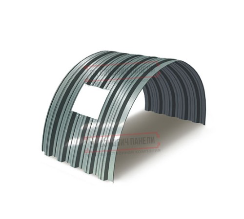 Продольно гнутый профнастил для укрытий конвейеров НС35ПГ-1060, 0,7, нержавеющий