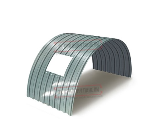 Продольно гнутый профнастил для укрытий конвейеров С17ПГ-1163, 0,5, нержавеющий