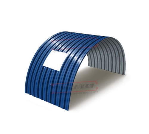 Продольно гнутый профнастил для укрытий конвейеров С21ПГ-1051, 0,7, в полимерном покрытии