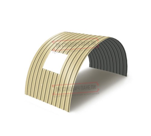 Продольно гнутый профнастил для укрытий конвейеров МП10ПГ-1200, 0,5, в полимерном покрытии