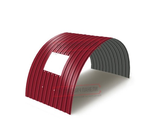 Продольно гнутый профнастил для укрытий конвейеров МП10ПГ-1200, 0,6, в полимерном покрытии