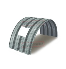 Продольно гнутый профнастил для укрытий конвейеров Н57ПГ-960, 0,9, оцинкованный