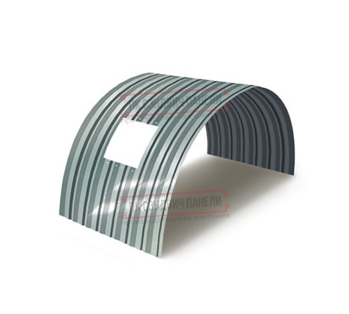 Продольно гнутый профнастил для укрытий конвейеров С15ПГ-1190, 0,5, нержавеющий