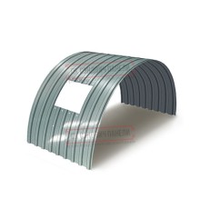 Продольно гнутый профнастил для укрытий конвейеров С17ПГ-1163, 0,7, нержавеющий