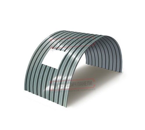 Продольно гнутый профнастил для укрытий конвейеров С21ПГ-1051, 0,5, нержавеющий