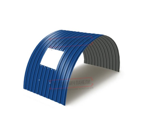 Продольно гнутый профнастил для укрытий конвейеров МП10ПГ-1200, 0,7, в полимерном покрытии