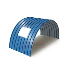 Продольно гнутый профнастил для укрытий конвейеров МП20ПГ-1150, 0,8, в полимерном покрытии